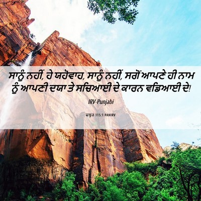 Picture 06 - ਜ਼ਬੂਰ 115:1 PANIRV - ਸਾਨੂੰ ਨਹੀਂ, ਹੇ - Bible Verse Picture