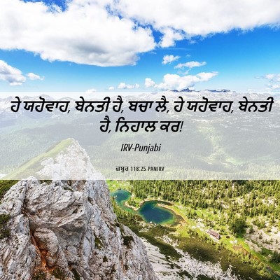 Picture 06 - ਜ਼ਬੂਰ 118:25 PANIRV - ਹੇ ਯਹੋਵਾਹ, ਬੇਨਤੀ - Bible Verse Picture