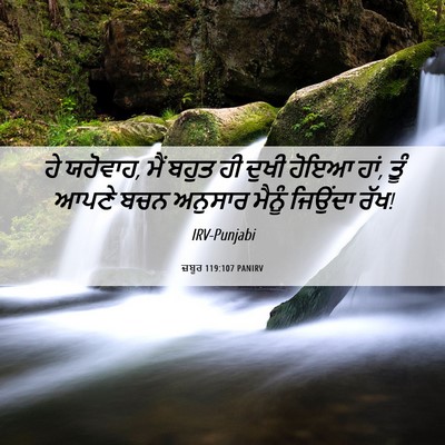 Picture 06 - ਜ਼ਬੂਰ 119:107 PANIRV - ਹੇ ਯਹੋਵਾਹ, ਮੈਂ ਬਹੁਤ - Bible Verse Picture
