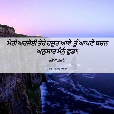 Picture 06 - ਜ਼ਬੂਰ 119:170 PANIRV - ਮੇਰੀ ਅਰਜੋਈ ਤੇਰੇ - Bible Verse Picture