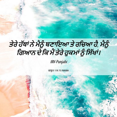 Picture 06 - ਜ਼ਬੂਰ 119:73 PANIRV - ਤੇਰੇ ਹੱਥਾਂ ਨੇ - Bible Verse Picture