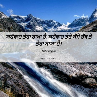 Picture 06 - ਜ਼ਬੂਰ 121:5 PANIRV - ਯਹੋਵਾਹ ਤੇਰਾ ਰਾਖ਼ਾ - Bible Verse Picture