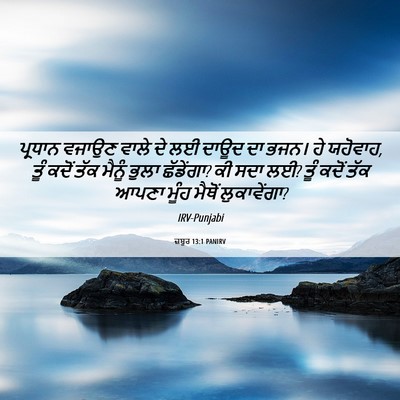 Picture 06 - ਜ਼ਬੂਰ 13:1 PANIRV - ਪ੍ਰਧਾਨ ਵਜਾਉਣ ਵਾਲੇ - Bible Verse Picture