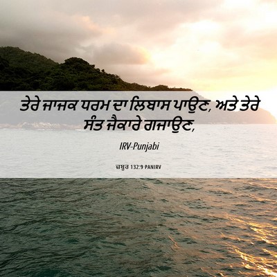 Picture 06 - ਜ਼ਬੂਰ 132:9 PANIRV - ਤੇਰੇ ਜਾਜਕ ਧਰਮ ਦਾ - Bible Verse Picture
