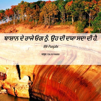 Picture 06 - ਜ਼ਬੂਰ 136:20 PANIRV - ਬਾਸ਼ਾਨ ਦੇ ਰਾਜੇ ਓਗ - Bible Verse Picture