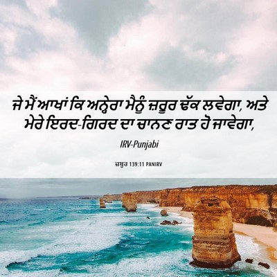Picture 06 - ਜ਼ਬੂਰ 139:11 PANIRV - ਜੇ ਮੈਂ ਆਖਾਂ ਕਿ - Bible Verse Picture