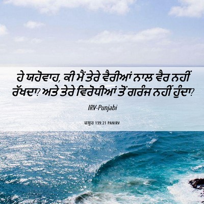 Picture 06 - ਜ਼ਬੂਰ 139:21 PANIRV - ਹੇ ਯਹੋਵਾਹ, ਕੀ ਮੈਂ - Bible Verse Picture