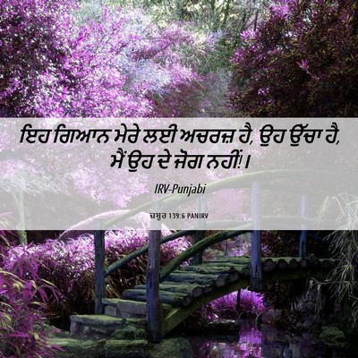 Picture 06 - ਜ਼ਬੂਰ 139:6 PANIRV - ਇਹ ਗਿਆਨ ਮੇਰੇ ਲਈ - Bible Verse Picture