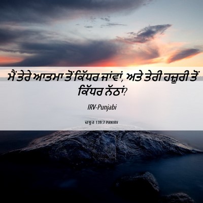 Picture 06 - ਜ਼ਬੂਰ 139:7 PANIRV - ਮੈਂ ਤੇਰੇ ਆਤਮਾ ਤੋਂ - Bible Verse Picture
