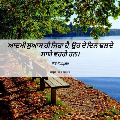 Picture 06 - ਜ਼ਬੂਰ 144:4 PANIRV - ਆਦਮੀ ਸੁਆਸ ਹੀ ਜਿਹਾ - Bible Verse Picture