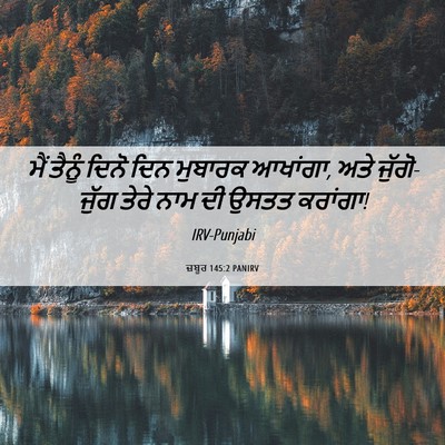Picture 06 - ਜ਼ਬੂਰ 145:2 PANIRV - ਮੈਂ ਤੈਨੂੰ ਦਿਨੋ ਦਿਨ - Bible Verse Picture