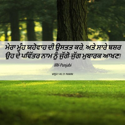 Picture 06 - ਜ਼ਬੂਰ 145:21 PANIRV - ਮੇਰਾ ਮੂੰਹ ਯਹੋਵਾਹ - Bible Verse Picture