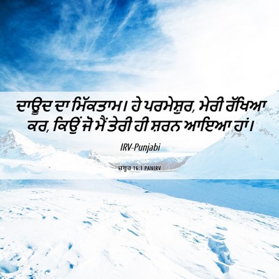 Picture 06 - ਜ਼ਬੂਰ 16:1 PANIRV - ਦਾਊਦ ਦਾ ਮਿੱਕਤਾਮ। - Bible Verse Picture