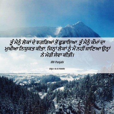 Picture 06 - ਜ਼ਬੂਰ 18:43 PANIRV - ਤੂੰ ਮੈਨੂੰ ਲੋਕਾਂ ਦੇ - Bible Verse Picture