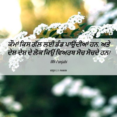 Picture 06 - ਜ਼ਬੂਰ 2:1 PANIRV - ਕੌਮਾਂ ਕਿਸ ਗੱਲ ਲਈ - Bible Verse Picture