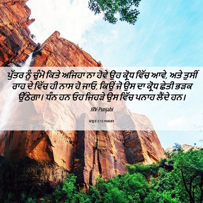 Picture 06 - ਜ਼ਬੂਰ 2:12 PANIRV - ਪੁੱਤਰ ਨੂੰ ਚੁੰਮੋ - Bible Verse Picture