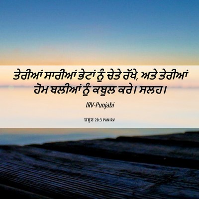 Picture 06 - ਜ਼ਬੂਰ 20:3 PANIRV - ਤੇਰੀਆਂ ਸਾਰੀਆਂ - Bible Verse Picture