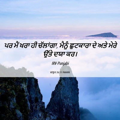 Picture 06 - ਜ਼ਬੂਰ 26:11 PANIRV - ਪਰ ਮੈਂ ਖਰਾ ਹੀ - Bible Verse Picture