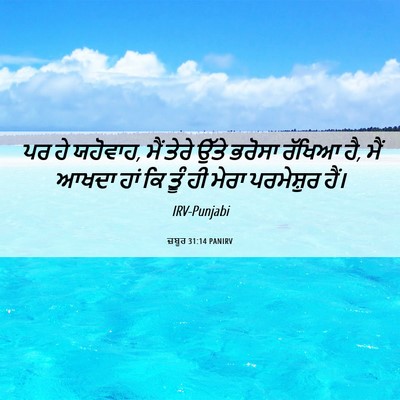 Picture 06 - ਜ਼ਬੂਰ 31:14 PANIRV - ਪਰ ਹੇ ਯਹੋਵਾਹ, ਮੈਂ - Bible Verse Picture