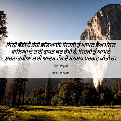 Picture 06 - ਜ਼ਬੂਰ 31:19 PANIRV - ਕਿੰਨ੍ਹੀ ਵੱਡੀ ਹੈ - Bible Verse Picture