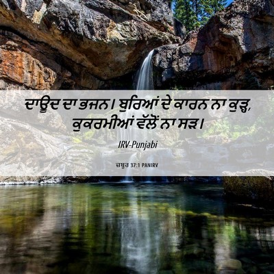 Picture 06 - ਜ਼ਬੂਰ 37:1 PANIRV - ਦਾਊਦ ਦਾ ਭਜਨ। - Bible Verse Picture