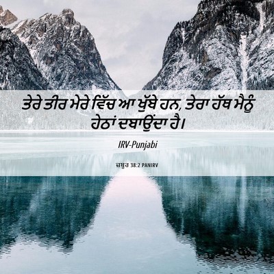 Picture 06 - ਜ਼ਬੂਰ 38:2 PANIRV - ਤੇਰੇ ਤੀਰ ਮੇਰੇ ਵਿੱਚ - Bible Verse Picture
