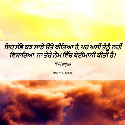 Picture 06 - ਜ਼ਬੂਰ 44:17 PANIRV - ਇਹ ਸੱਭੋ ਕੁਝ ਸਾਡੇ - Bible Verse Picture
