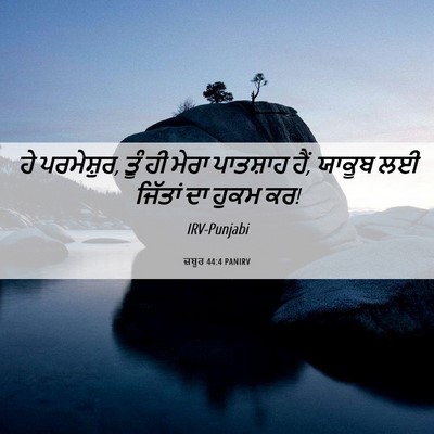 Picture 06 - ਜ਼ਬੂਰ 44:4 PANIRV - ਹੇ ਪਰਮੇਸ਼ੁਰ, ਤੂੰ ਹੀ - Bible Verse Picture