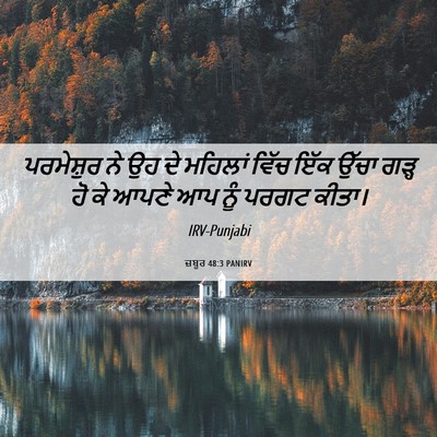 Picture 06 - ਜ਼ਬੂਰ 48:3 PANIRV - ਪਰਮੇਸ਼ੁਰ ਨੇ ਉਹ ਦੇ - Bible Verse Picture