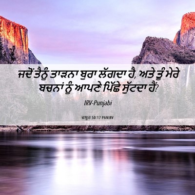 Picture 06 - ਜ਼ਬੂਰ 50:17 PANIRV - ਜਦੋਂ ਤੈਨੂੰ ਤਾੜਨਾ - Bible Verse Picture