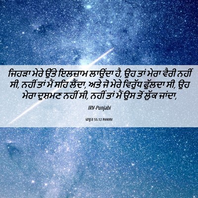 Picture 06 - ਜ਼ਬੂਰ 55:12 PANIRV - ਜਿਹੜਾ ਮੇਰੇ ਉੱਤੇ - Bible Verse Picture