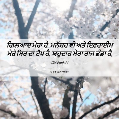 Picture 06 - ਜ਼ਬੂਰ 60:7 PANIRV - ਗਿਲਆਦ ਮੇਰਾ ਹੈ, - Bible Verse Picture