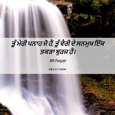 Picture 06 - ਜ਼ਬੂਰ 61:3 PANIRV - ਤੂੰ ਮੇਰੀ ਪਨਾਹ ਜੋ - Bible Verse Picture