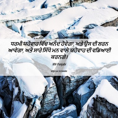 Picture 06 - ਜ਼ਬੂਰ 64:10 PANIRV - ਧਰਮੀ ਯਹੋਵਾਹ ਵਿੱਚ - Bible Verse Picture