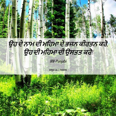 Picture 06 - ਜ਼ਬੂਰ 66:2 PANIRV - ਉਹ ਦੇ ਨਾਮ ਦੀ ਮਹਿਮਾ - Bible Verse Picture