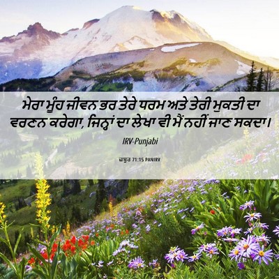 Picture 06 - ਜ਼ਬੂਰ 71:15 PANIRV - ਮੇਰਾ ਮੂੰਹ ਜੀਵਨ ਭਰ - Bible Verse Picture