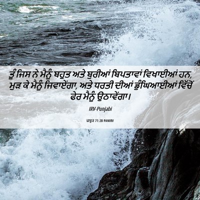 Picture 06 - ਜ਼ਬੂਰ 71:20 PANIRV - ਤੂੰ ਜਿਸ ਨੇ ਮੈਨੂੰ - Bible Verse Picture