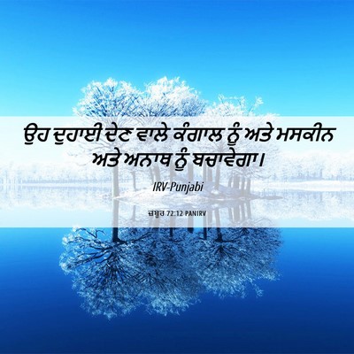 Picture 06 - ਜ਼ਬੂਰ 72:12 PANIRV - ਉਹ ਦੁਹਾਈ ਦੇਣ ਵਾਲੇ - Bible Verse Picture