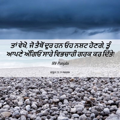 Picture 06 - ਜ਼ਬੂਰ 73:27 PANIRV - ਤਾਂ ਵੇਖੋ, ਜੋ ਤੈਥੋਂ - Bible Verse Picture
