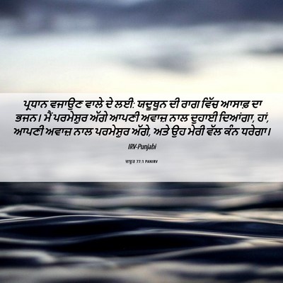 Picture 06 - ਜ਼ਬੂਰ 77:1 PANIRV - ਪ੍ਰਧਾਨ ਵਜਾਉਣ ਵਾਲੇ - Bible Verse Picture