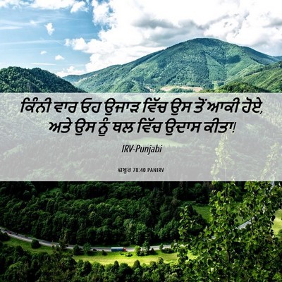 Picture 06 - ਜ਼ਬੂਰ 78:40 PANIRV - ਕਿੰਨੀ ਵਾਰ ਓਹ ਉਜਾੜ - Bible Verse Picture