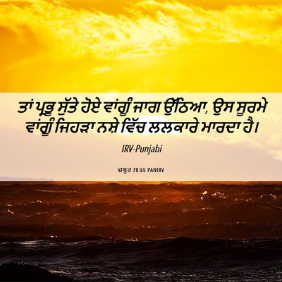 Picture 06 - ਜ਼ਬੂਰ 78:65 PANIRV - ਤਾਂ ਪ੍ਰਭੂ ਸੁੱਤੇ - Bible Verse Picture