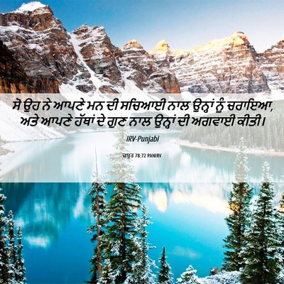 Picture 06 - ਜ਼ਬੂਰ 78:72 PANIRV - ਸੋ ਉਹ ਨੇ ਆਪਣੇ ਮਨ ਦੀ - Bible Verse Picture