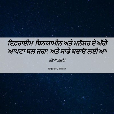 Picture 06 - ਜ਼ਬੂਰ 80:2 PANIRV - ਇਫ਼ਰਾਈਮ, ਬਿਨਯਾਮੀਨ - Bible Verse Picture