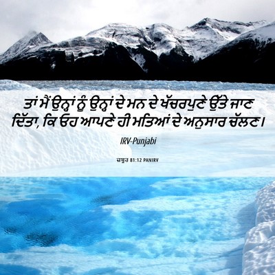 Picture 06 - ਜ਼ਬੂਰ 81:12 PANIRV - ਤਾਂ ਮੈਂ ਉਨ੍ਹਾਂ ਨੂੰ - Bible Verse Picture