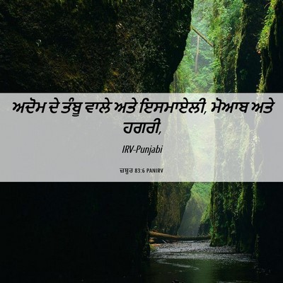 Picture 06 - ਜ਼ਬੂਰ 83:6 PANIRV - ਅਦੋਮ ਦੇ ਤੰਬੂ ਵਾਲੇ - Bible Verse Picture