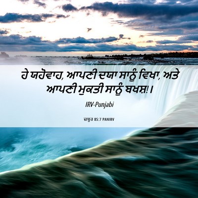 Picture 06 - ਜ਼ਬੂਰ 85:7 PANIRV - ਹੇ ਯਹੋਵਾਹ, ਆਪਣੀ ਦਯਾ - Bible Verse Picture