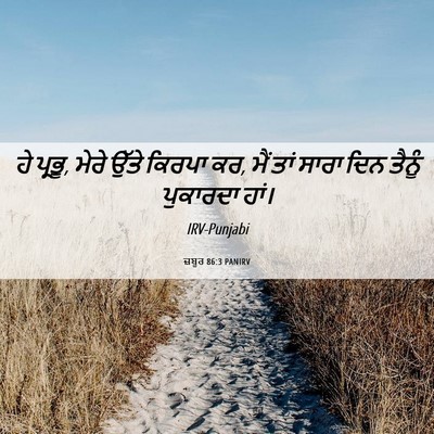Picture 06 - ਜ਼ਬੂਰ 86:3 PANIRV - ਹੇ ਪ੍ਰਭੂ, ਮੇਰੇ ਉੱਤੇ - Bible Verse Picture