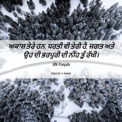 Picture 06 - ਜ਼ਬੂਰ 89:11 PANIRV - ਅਕਾਸ਼ ਤੇਰੇ ਹਨ, ਧਰਤੀ - Bible Verse Picture