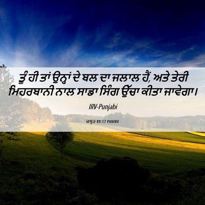 Picture 06 - ਜ਼ਬੂਰ 89:17 PANIRV - ਤੂੰ ਹੀ ਤਾਂ ਉਨ੍ਹਾਂ - Bible Verse Picture